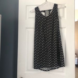 A black and white dress